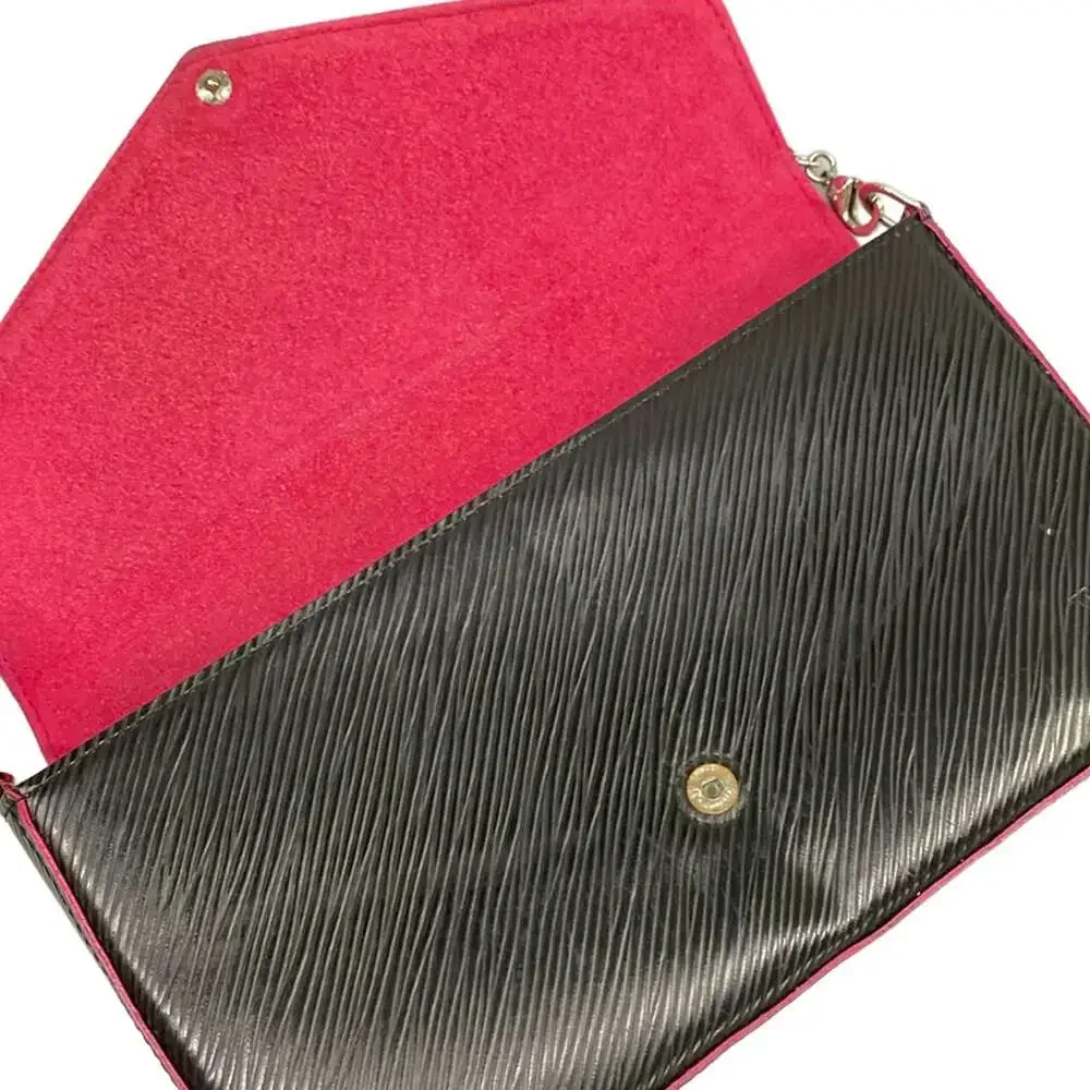 Louis Vuitton Pochette Felice Epi Other Style Wallet M64579 Noir Hot Pink